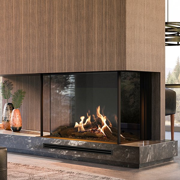 MatriX Three-sided Bay Built-in Gas Fireplace - 41
