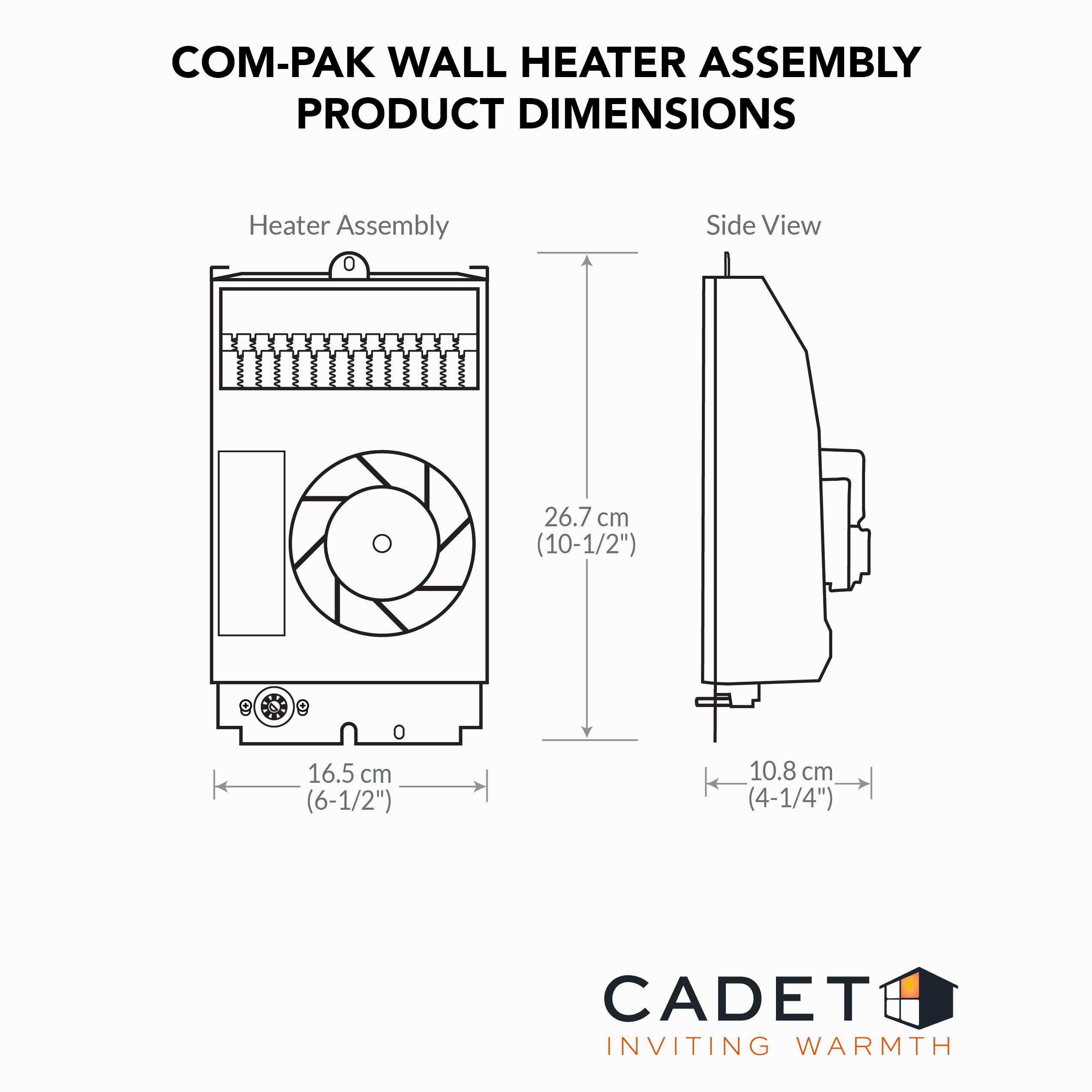 Com-Pak Electric Fan-Forced Heater Assembly | Cadet