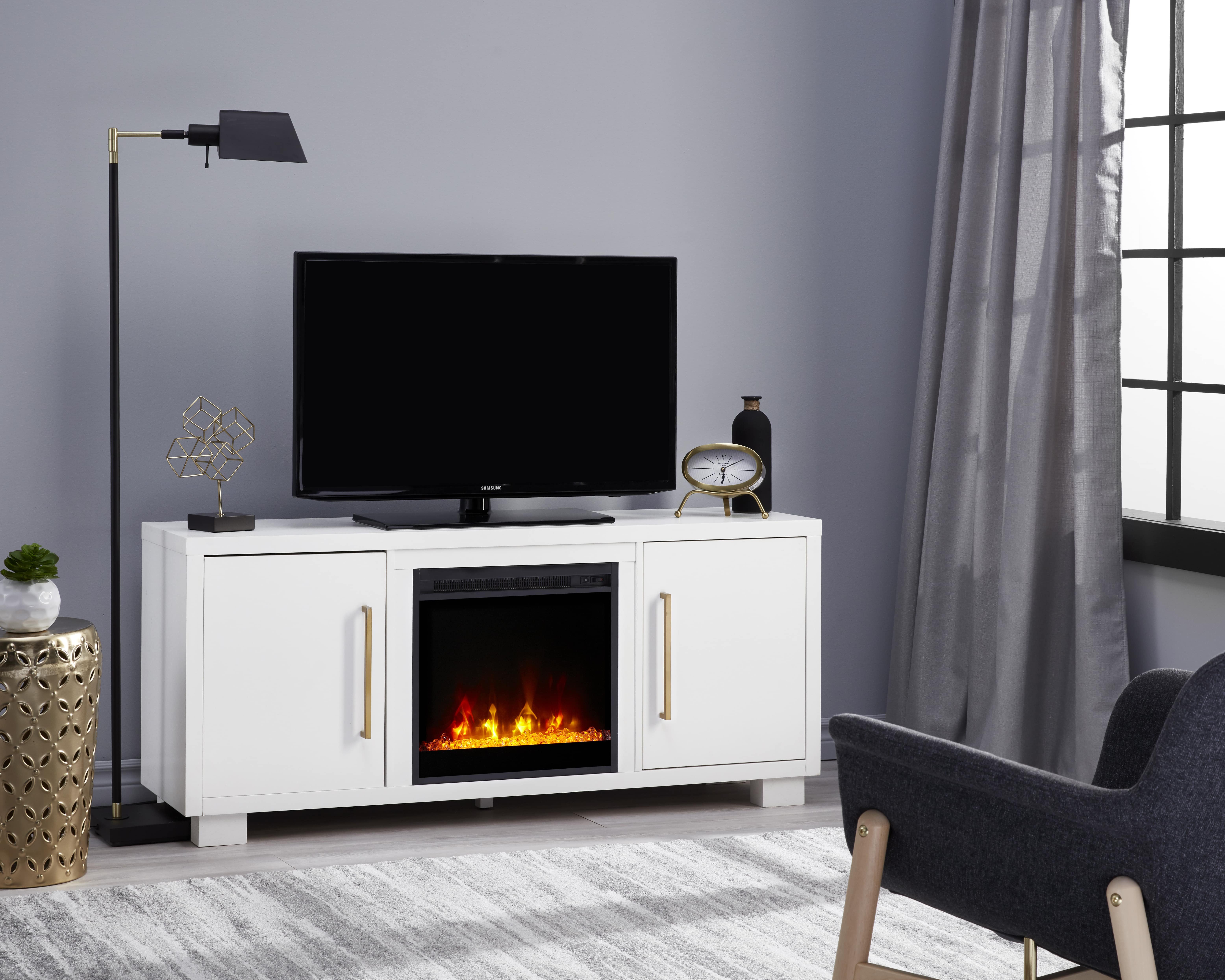 Shelby tv store stand electric fireplace