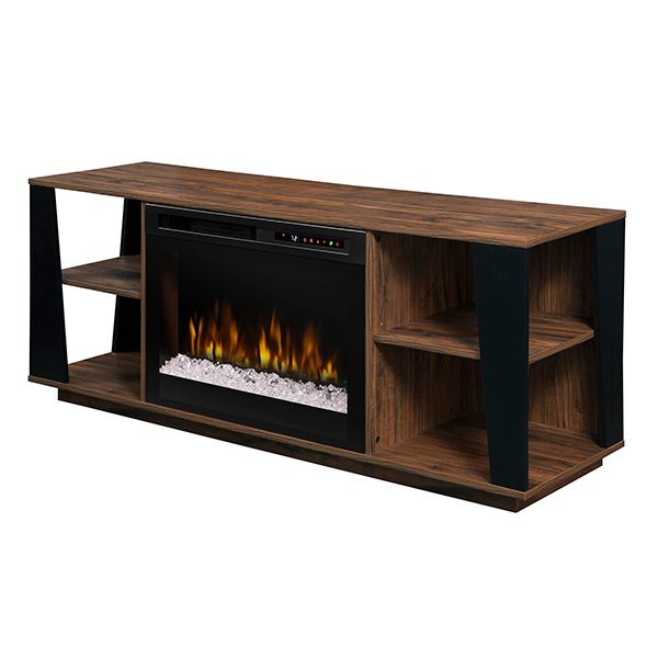 Tan fireplace 2024 tv stand